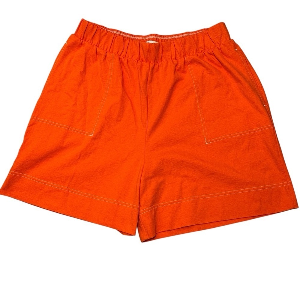Free People Beach Strada Shorts LARGE NWOT in Tangerine Tango - Picture 3 of 6